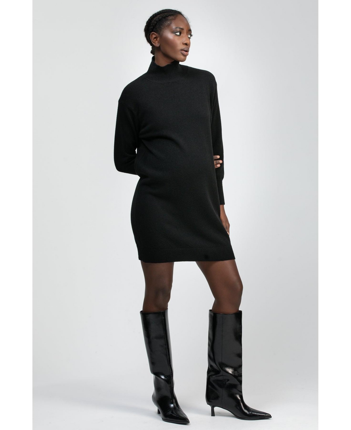Pietro Brunelli Maternity Maternity Sweater Mini Dress Felicia with Turtleneck