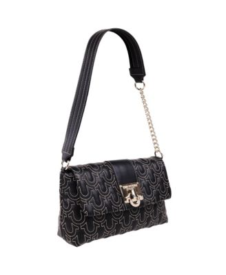 Horseshoe Quilt Logo Plaque Flap Shoulder Bag