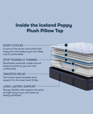 Perfect Sleeper Iceland Poppy 14" Plush Pillow Top Mattress, California King