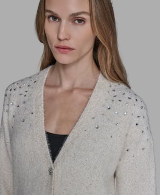 Women’s V-Neck Cardigan with Signature Button Closure