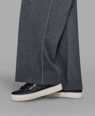 Women's Rhinestone Embellished Pull-On Pants