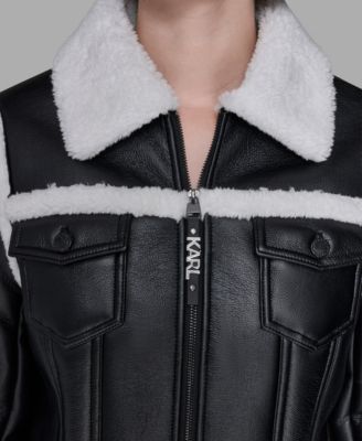 Women's Collared Fuzzy Jacket