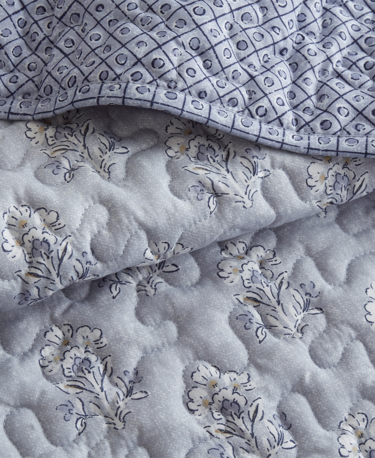 Madison Park Linwood Ruffle Printed 3-pc. Quilt Set, Queen In Blue