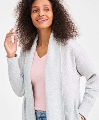 Women's Luxsoft Fleece Cardigan Sweater, Created for Macy's