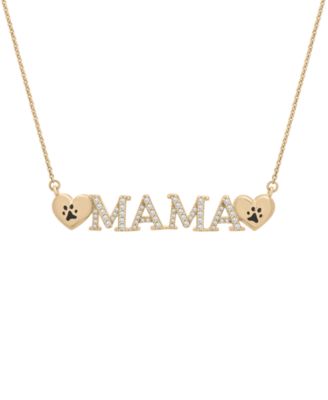 Wrapped - Diamond Dog Mama Design Necklace (1/5 ct. t.w.) in 10K Yellow Gold