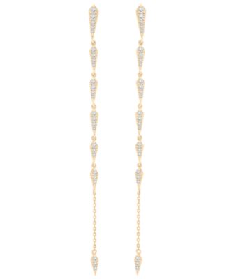 Wrapped - Diamond Drop Earrings (1/3 ct. t.w.) in 10K Yellow Gold