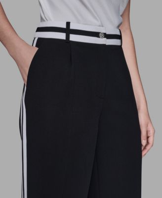 Women's High-Rise Contrast Band Pants