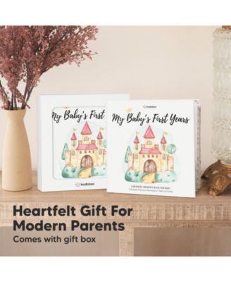 Craft Baby Memory Book, First 5 Years Baby Books, 90 Pages Keepsake Milestone Journal for Baby Girls, Boys