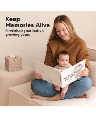 Craft Baby Memory Book, First 5 Years Baby Books, 90 Pages Keepsake Milestone Journal for Baby Girls, Boys