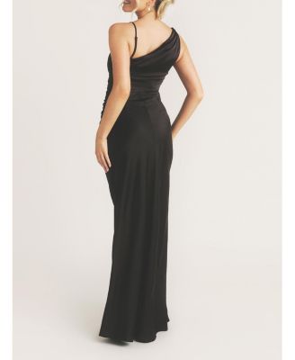 Cowl Front Asymmetric Bridesmaid Dress
