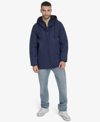 Men's 3/4 Length Hooded Jacket with Bib
