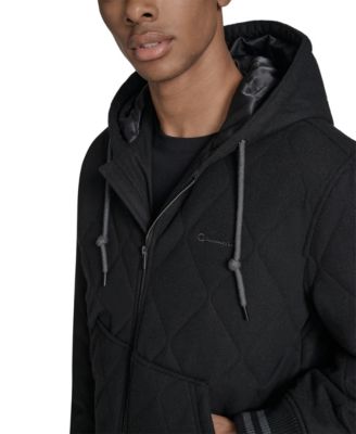 Men's Wool Blend Quilted Jacket