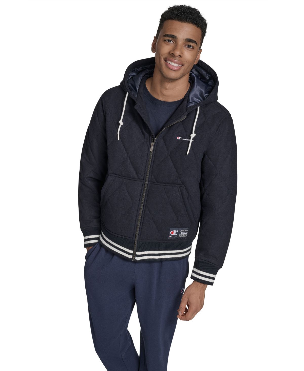 Мужская стеганая куртка из смесовой шерсти