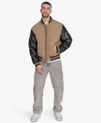 Men's Wool Blend Quilted Puffer Jacket