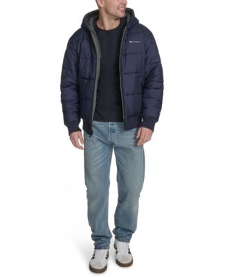 Men's Reversible Hooded Bomber Jacket