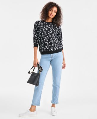 Petite Long-Sleeve Sweatshirt, Macy's Exclusive
