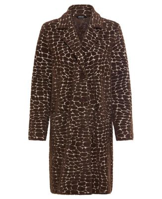 Women's Longline Modern Animal Feather Coatigan