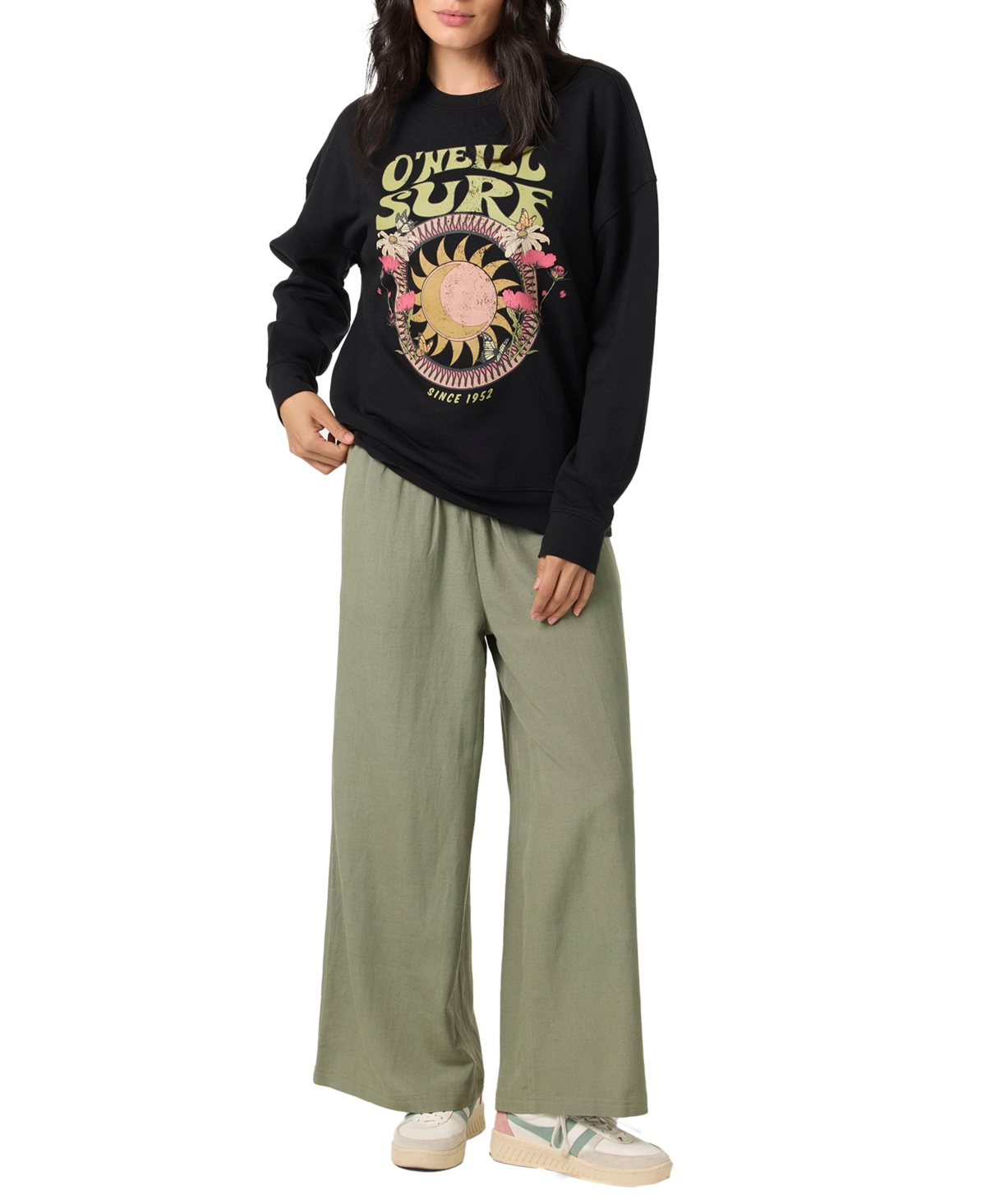 O'neill Juniors' Long Sleeve Sweatshirt In Black