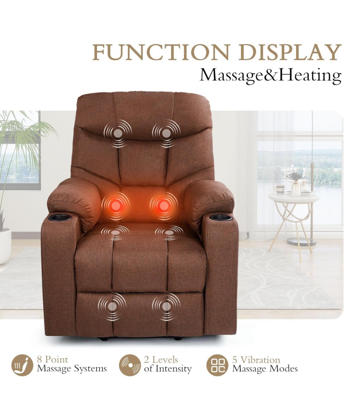 Aecojoy Multi-Function Power Lift Recliner for Elderly