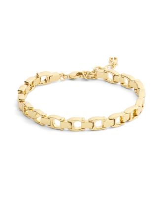 Gold Beveled Signature C Link Bracelet