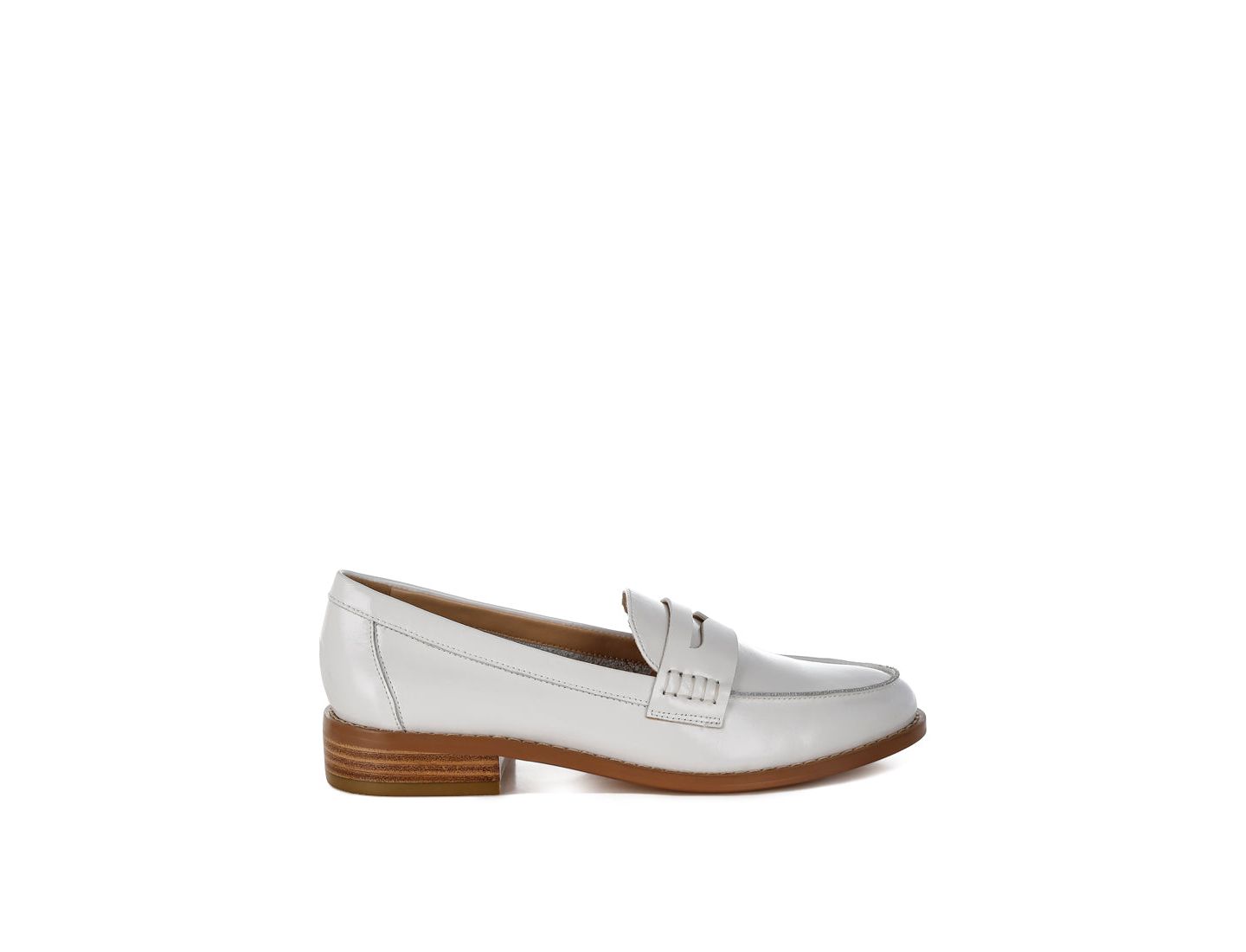 Женские туфли Rag & Co Roxana Real Leather Penny Strap, цвет: Белый — фото 4