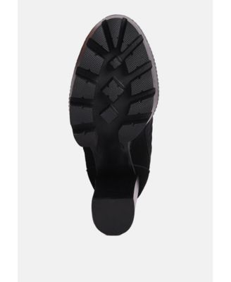 YOKO Womens Fine Suede Quilted Ankle Boots