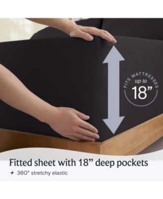 3-PC Silky Soft Cooling Deep Pocket Sheet Set, TwinXL