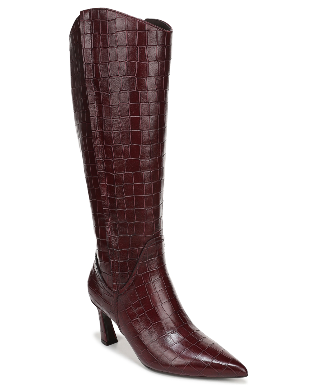 Naturalizer Women's Emily Narrow Calf Zip Tall Boots In Burgundy