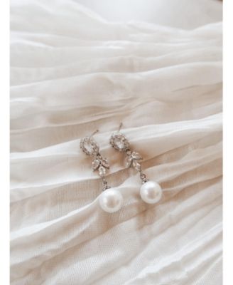 Palace Pearl and Crystal Drop Earrings