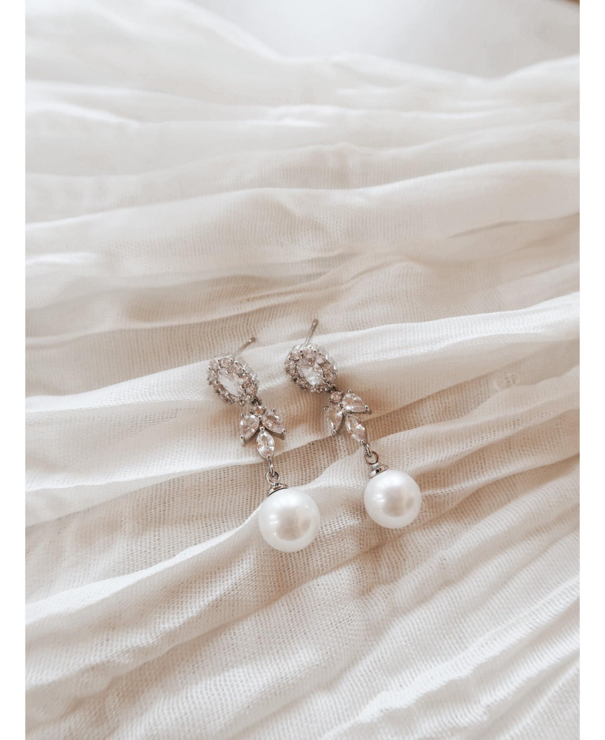 Untamed Petals Palace Pearl and Crystal Drop Earrings