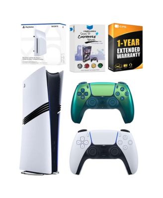 PlayStation 5 Pro Digital Bundle with Disc Drive, Extra Controller, MightySkins Voucher and 1 Year Extended Warranty