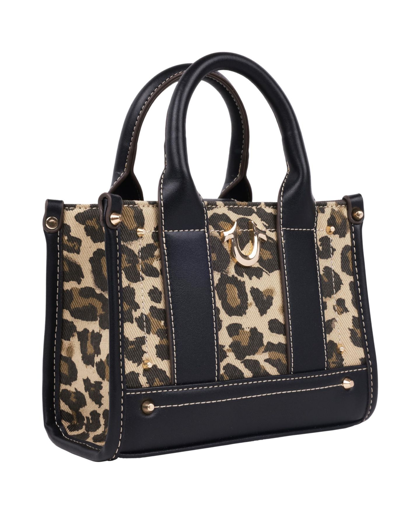 Женская сумка True Religion Leopard/PU Mini Tote, цвет: Леопардовый / Чёрный — фото 2