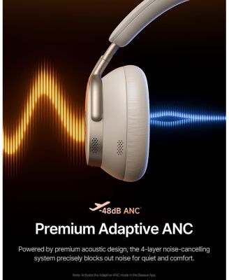 Inspire XH1 ANC Headphones, Sound by Bose, Dolby Audio, Adaptive ANC, Hi-Res Audio, 100H Playtime