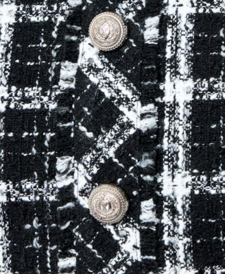 Women's Windowpane Tweed Mini Skirt