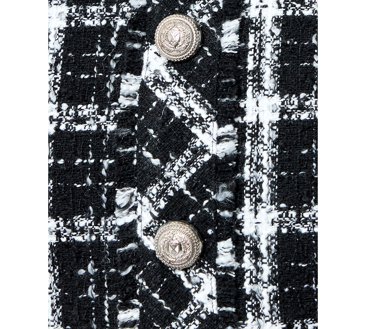 Fcuk Women's Windowpane Tweed Mini Skirt