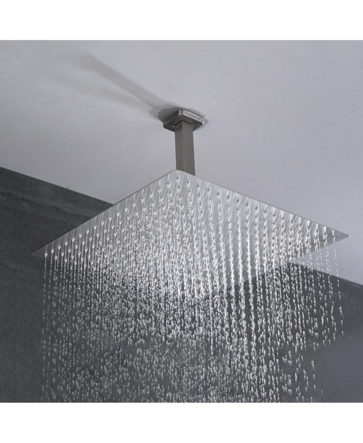 Rainsken Shower system combo with hand shower, 16 inch shower head and tub spout, Brushed Nickel