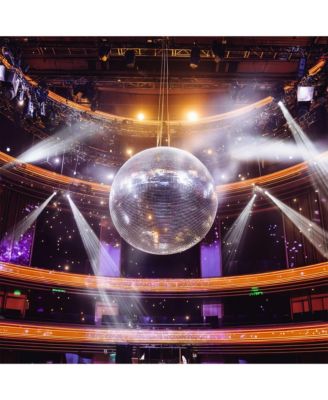 24" Large Disco Ball Mirror Big Hanging Glass Decor for 70s 80s Party Events Wedding DJ Dance Club Stage Lighting Silver