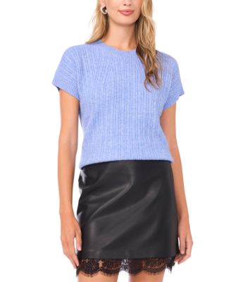 Vince Camuto - Women's Lurex Short Sleeve Sweater