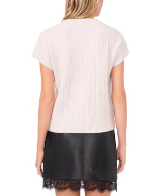 Women's Lurex Short Sleeve Sweater