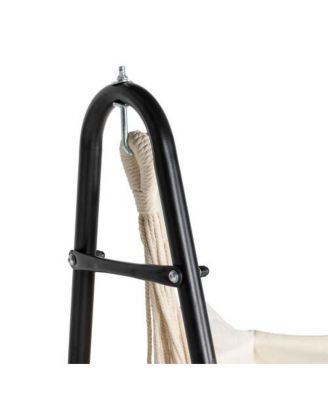 Outsunny Freestanding Hammock Chair with Stand  Storage Pocket