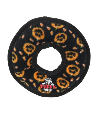 Holiday Medium Ring Pumpkin 2 Pack, Durable Plush Squeaky Dog Toy