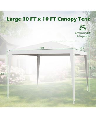 10 FT X 10 FT  Canopy Tent Heavy Duty Gazebo Shelter w/  Wind Ropes
