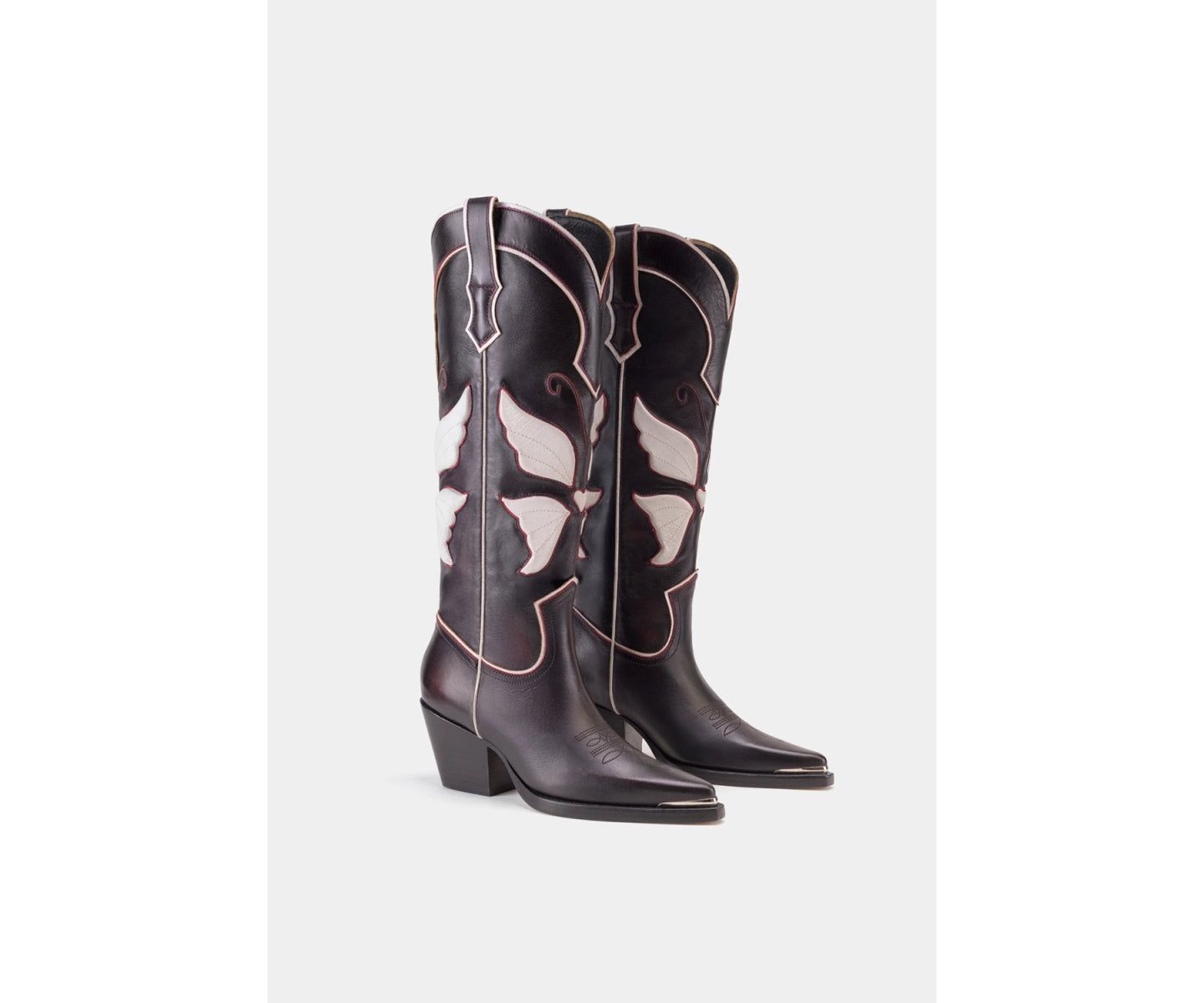 Женские ботинки Dante Leather Western, цвет: Бордовый — фото 4