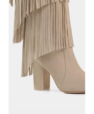 Fringe Leather Tall Boots Vespa By Dante