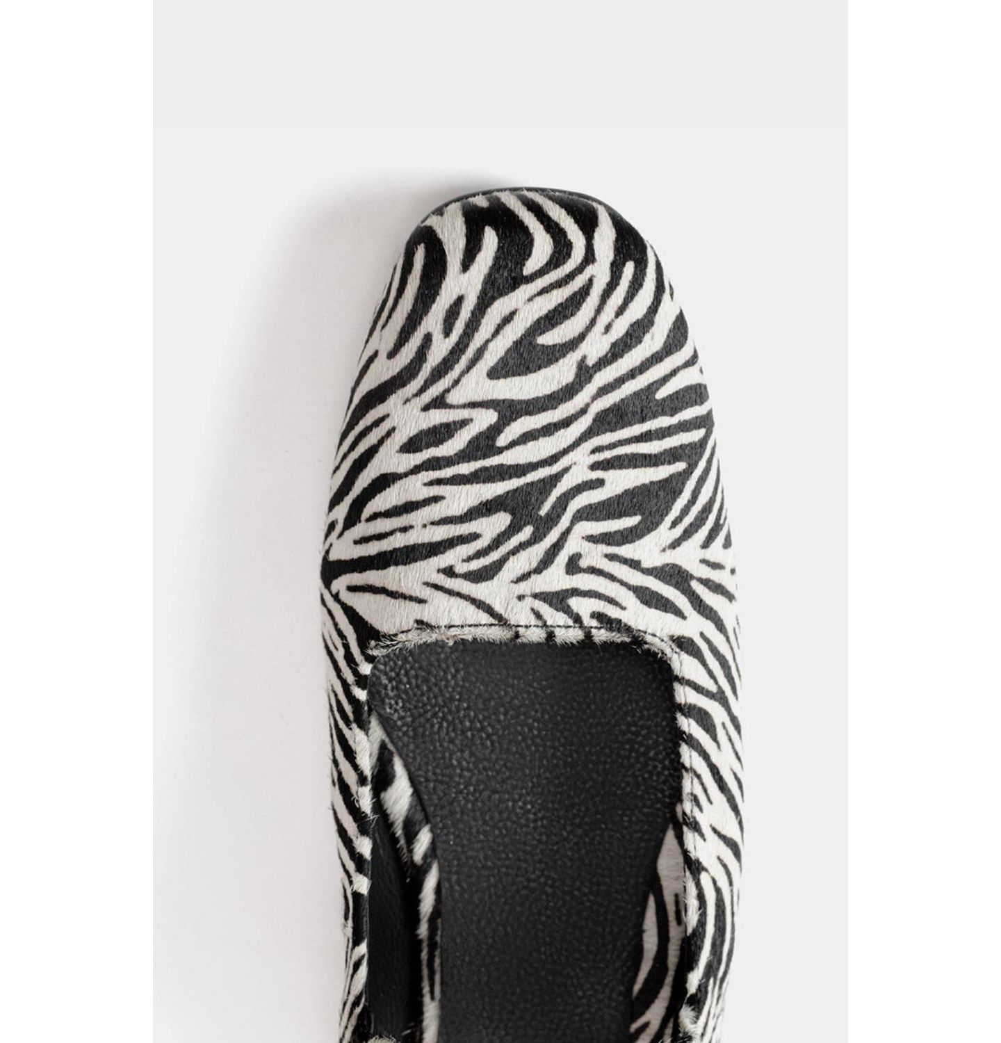 Женские балетки Dante Leather Ballerinas Mara Zebra, цвет: Зебра — фото 5