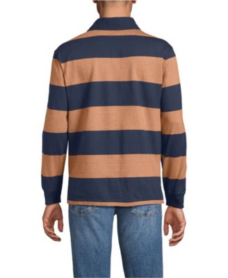 Men's Long Sleeve Stripe Rugby Shirt