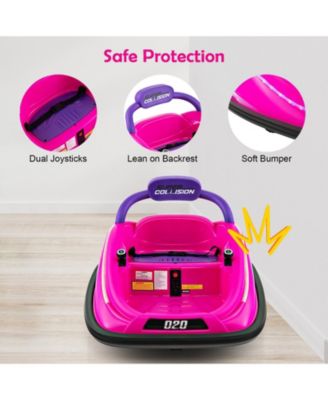 12V Kids Bumper Car Ride On Toy with Remote Control and 360° Spin