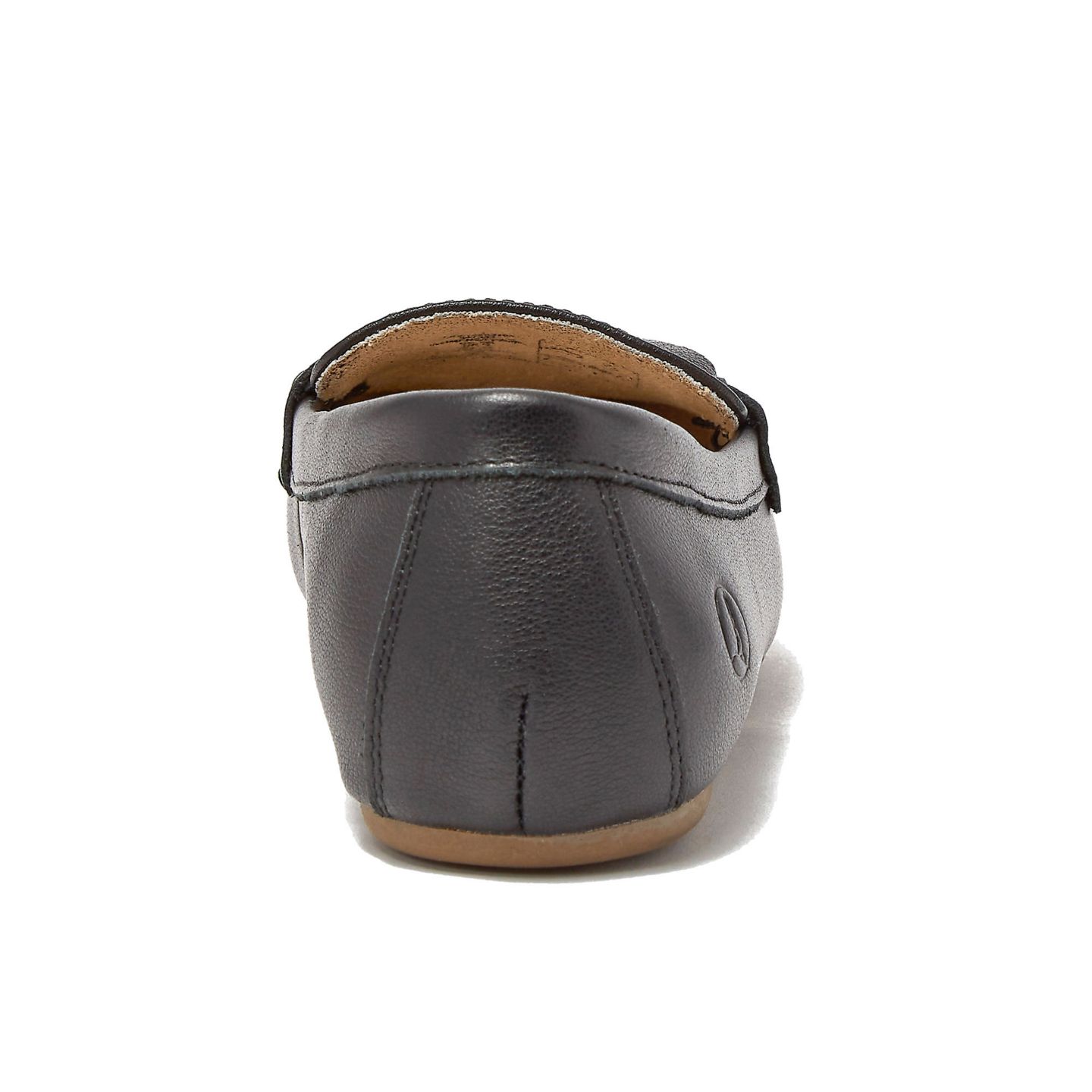 Женские туфли Lands' End Comfort Slip on Leather, цвет: Чёрный — фото 4