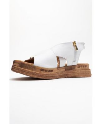 Levine Leather Buckled Side-Zip Sandal (Women)