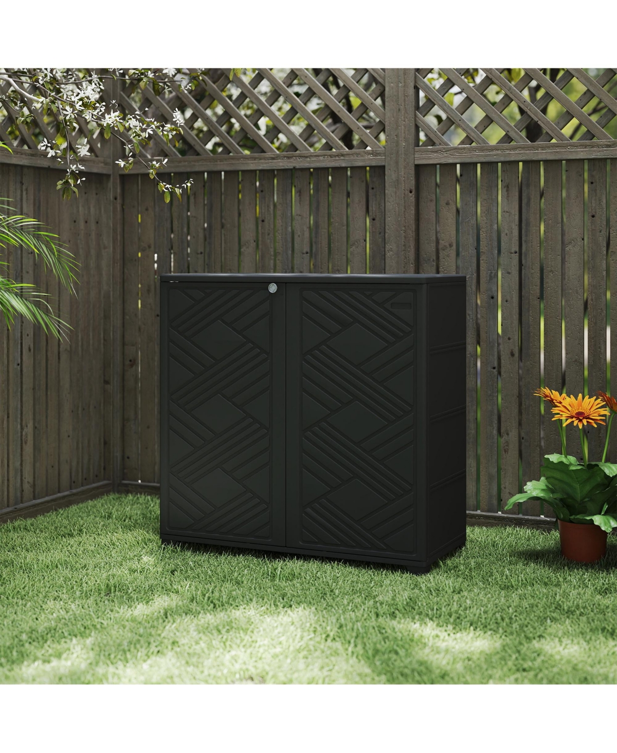 Decksplore Diamond-Shaped Outdoor Storage Cabinet